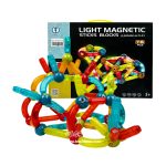 LED magnetic ball and rod set of 76 pieces