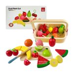 Magnetic wooden fruit cutting box