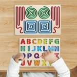 Double-sided wooden board with letters - Image 2