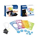 Spiral stencil art set