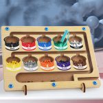 Children's Wooden Color Classification Magnetic Counting Chamber Magnetic Force Educational Toys - Image 4